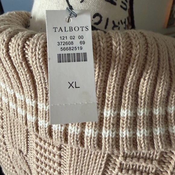 Talbots Tan Cable Knit Cardigan - Picture 3 of 3